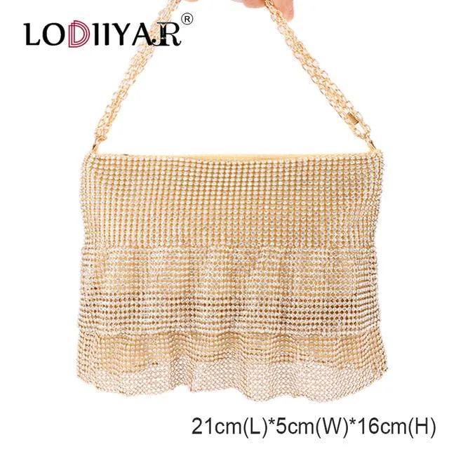 Women Diamonds Bag Rhinestone Shoulder Bags Ladies Purse Handbags Clutch Evening/Party/Wedding Bags Black Birthday Gift Women