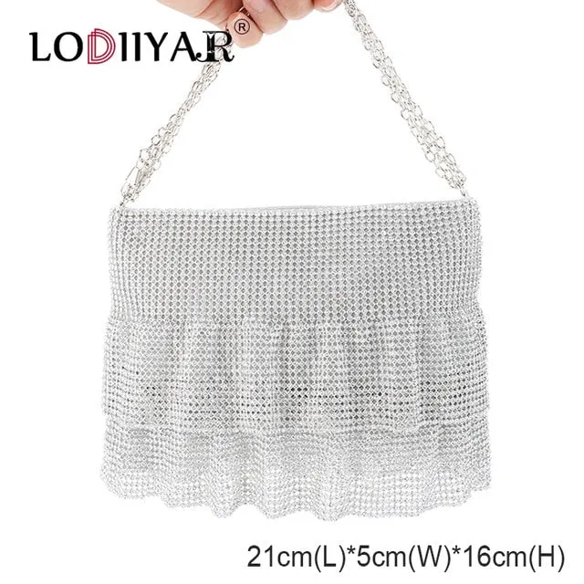 Women Diamonds Bag Rhinestone Shoulder Bags Ladies Purse Handbags Clutch Evening/Party/Wedding Bags Black Birthday Gift Women