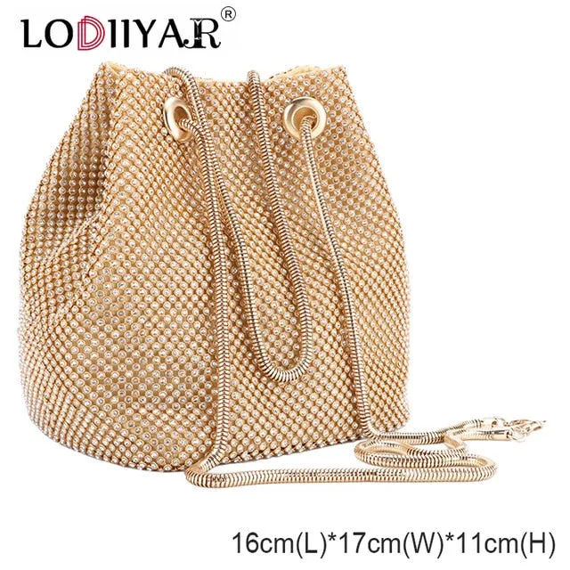 Women Diamonds Bag Rhinestone Shoulder Bags Ladies Purse Handbags Clutch Evening/Party/Wedding Bags Black Birthday Gift Women