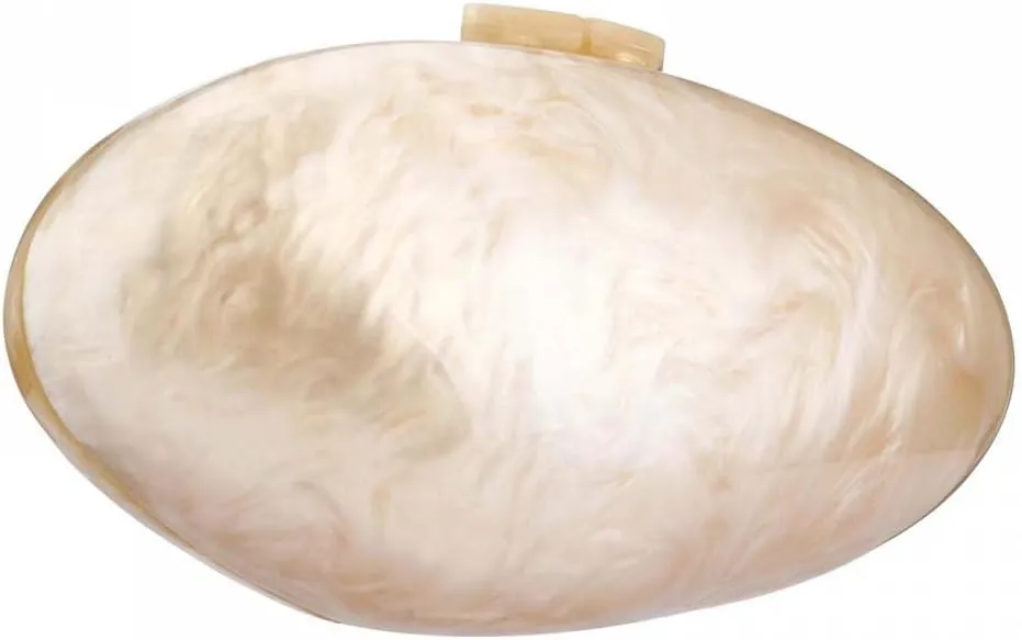 Women Evening Pearl Bag Gold Acrylic Clutch Handbag for Evening Wedding Party