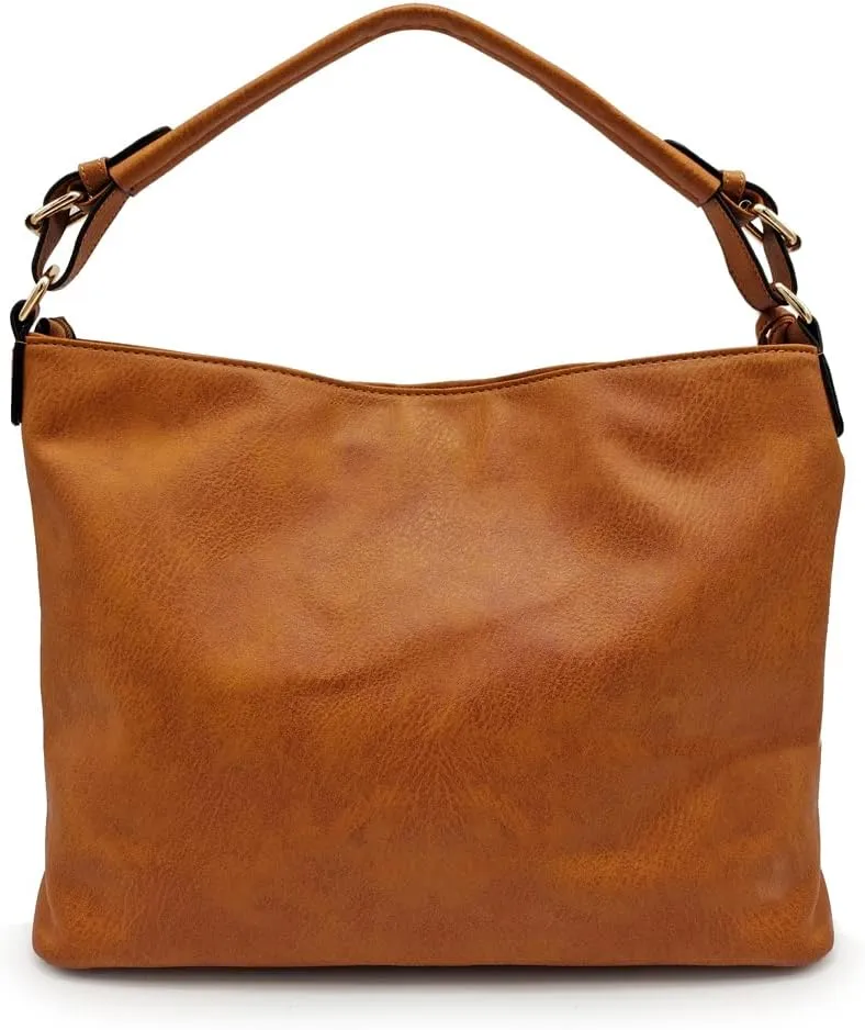 Women Leather Handbag Purse Patchwork Color Shoulder Bag Contrast Color Satchels