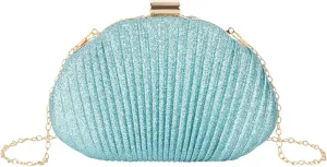 Women Seashell Evening Bag Purse Mermaid Chain Strap Clutch Handbag Shoulder Bag