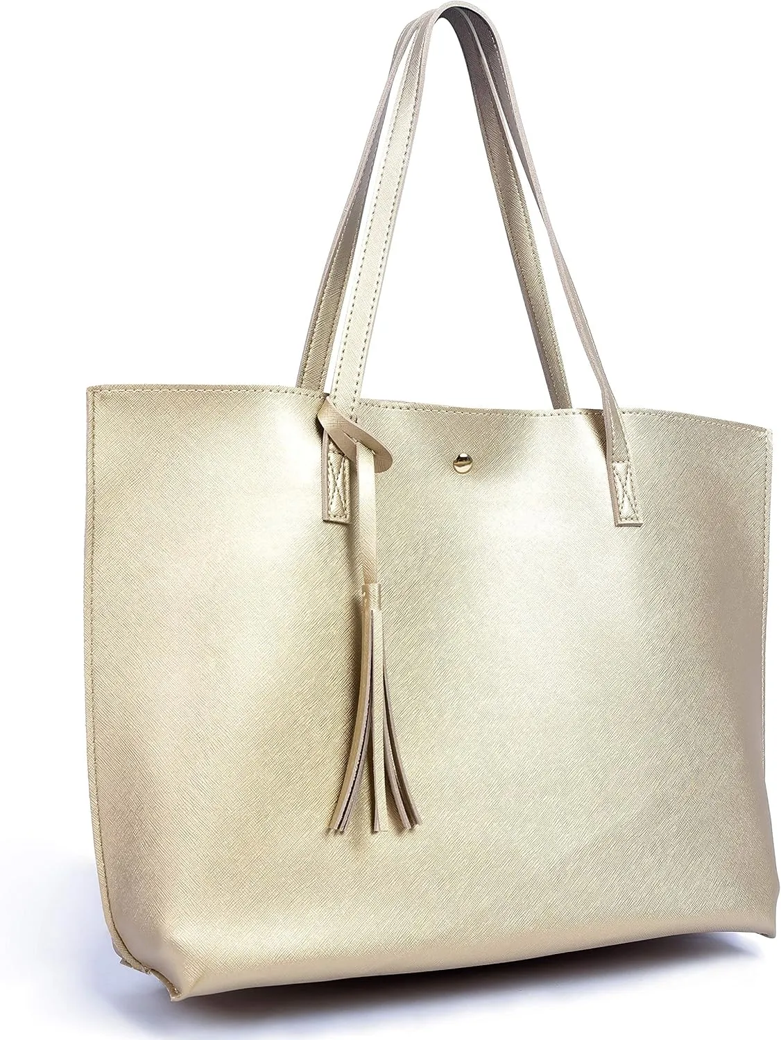 Women Tote Bags Top Handle Satchel Handbags PU Faux Leather Tote Bag with Tassel Shoulder Purse