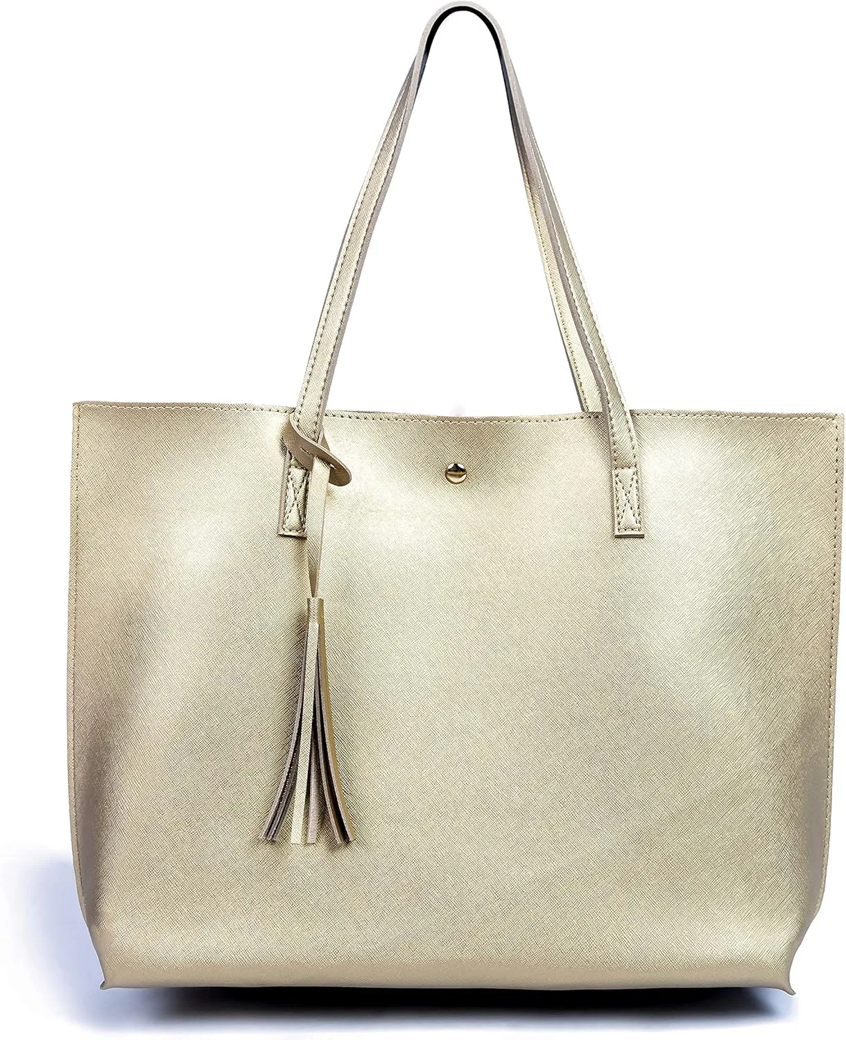 Women Tote Bags Top Handle Satchel Handbags PU Faux Leather Tote Bag with Tassel Shoulder Purse