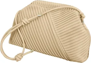 Women's Clutch Purses Small Nude PU Leather Evening Clutch Bag 2024