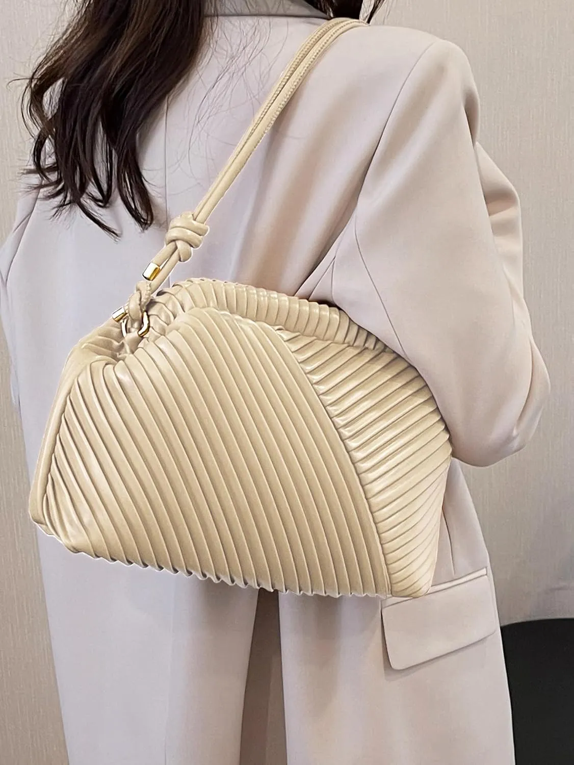 Women's Clutch Purses Small Nude PU Leather Evening Clutch Bag 2024