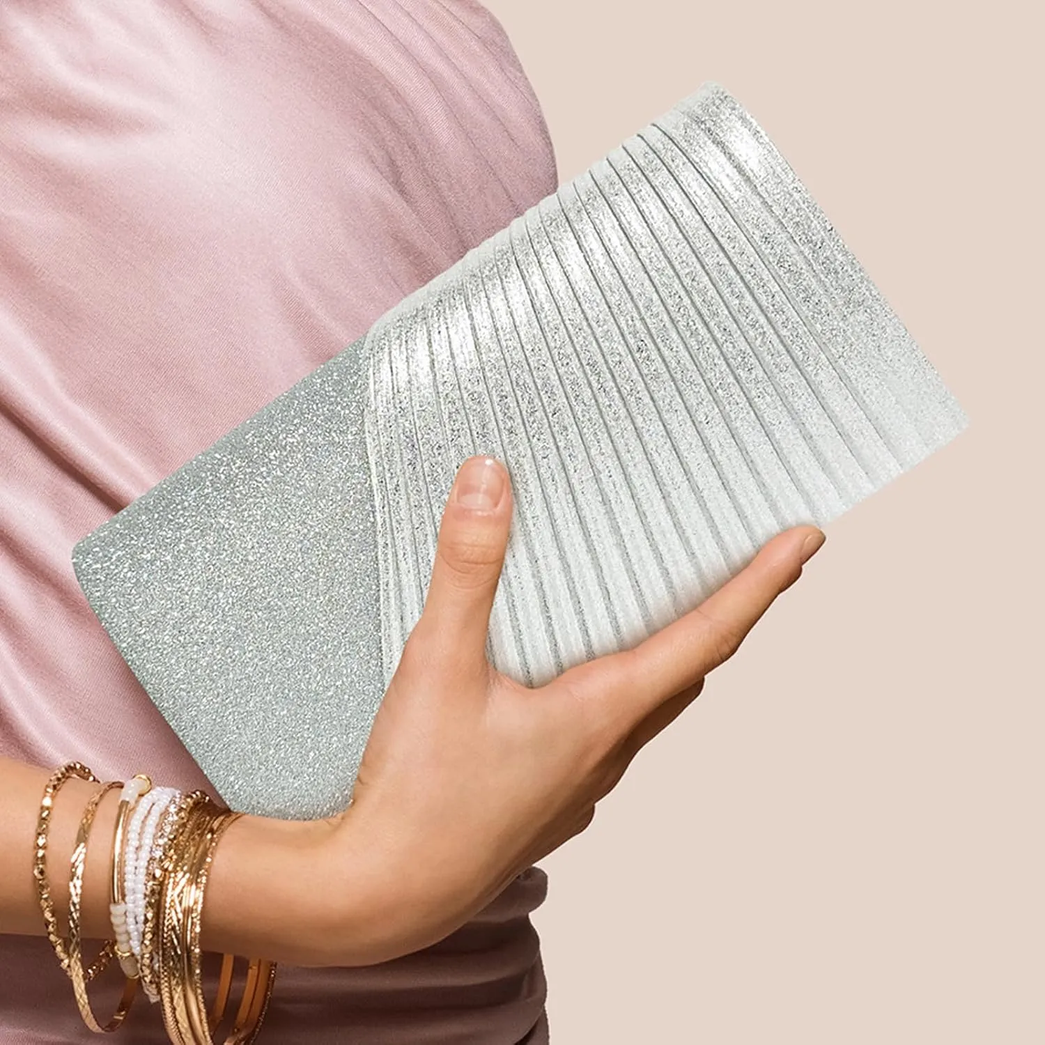 Womens Evening Bag Sparkly Clutch Purses for Women Wedding Party Purses Glitter Cocktail Prom Handbags