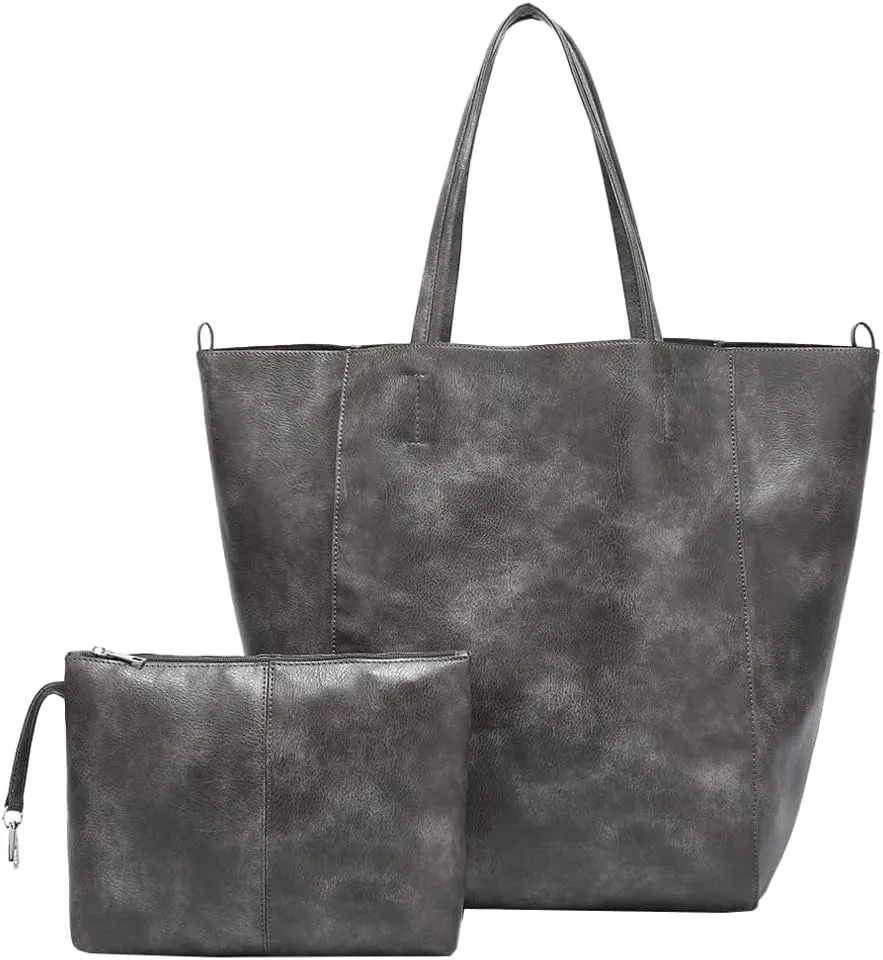 Women's Hobo Bag PU Leather Shoulder Bag Glossy Handbag Underarm Purse Top Handle Satchels Large Totes