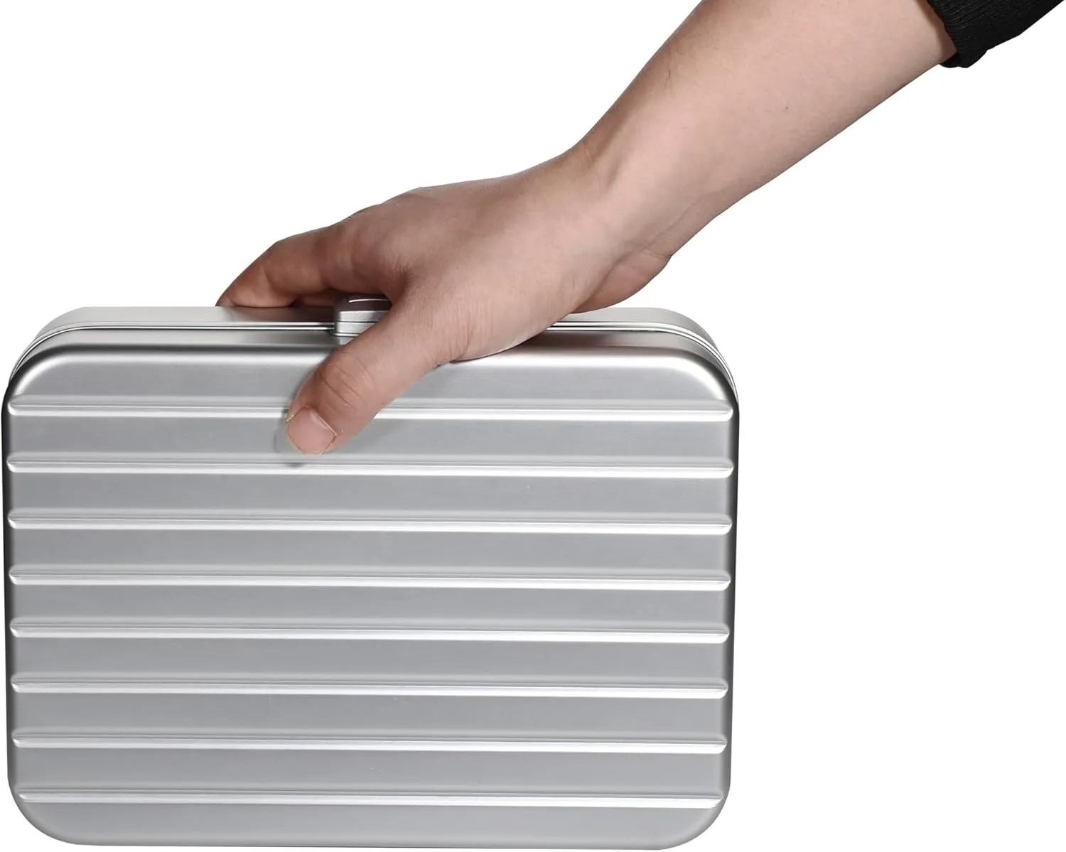 Womens Metal Handbag Fashion Hard Case Evening Clutch Daily Casual Handbags