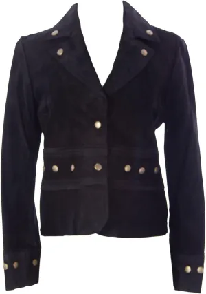 Women's Suede Blazer Style Jacket