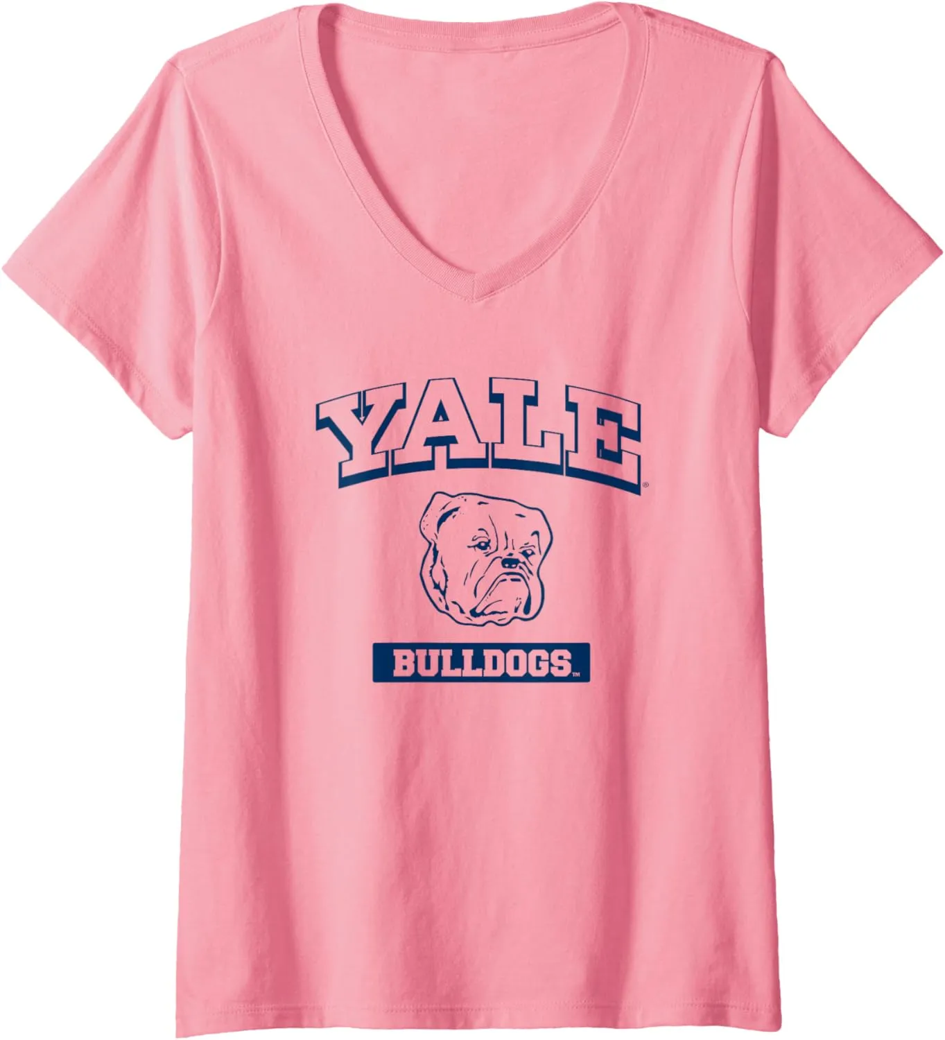 Womens Yale University Blue Bulldogs V-Neck T-Shirt
