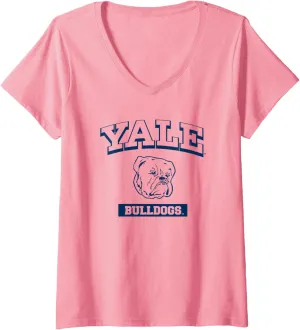 Womens Yale University Blue Bulldogs V-Neck T-Shirt