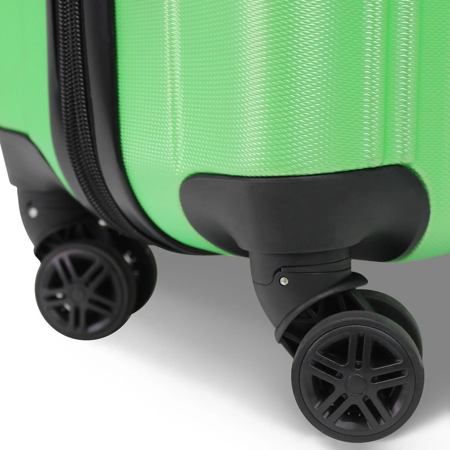 World Traveler Kemyer Quest Hardside Lightweight Expandable Spinner Suitcase Luggage, Green, 20-inch