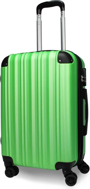 World Traveler Kemyer Quest Hardside Lightweight Expandable Spinner Suitcase Luggage, Green, 20-inch