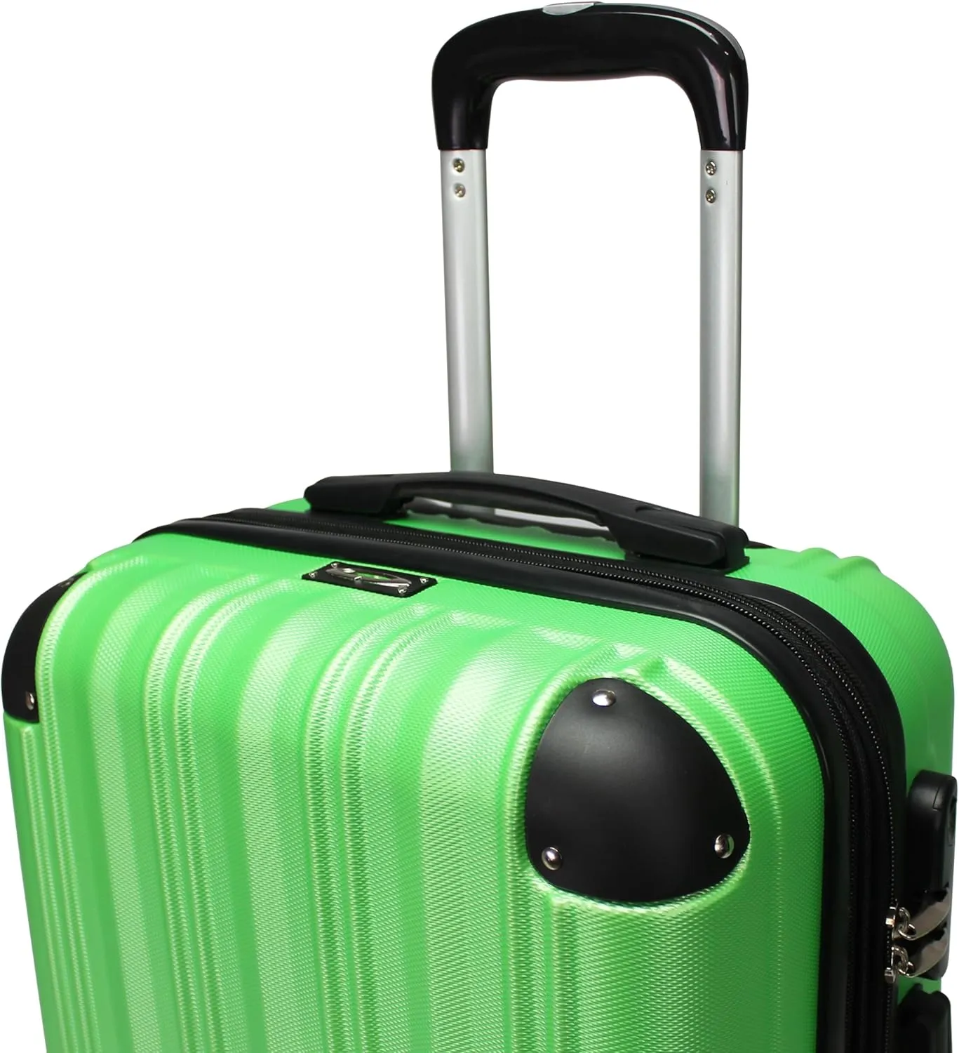 World Traveler Kemyer Quest Hardside Lightweight Expandable Spinner Suitcase Luggage, Green, 20-inch