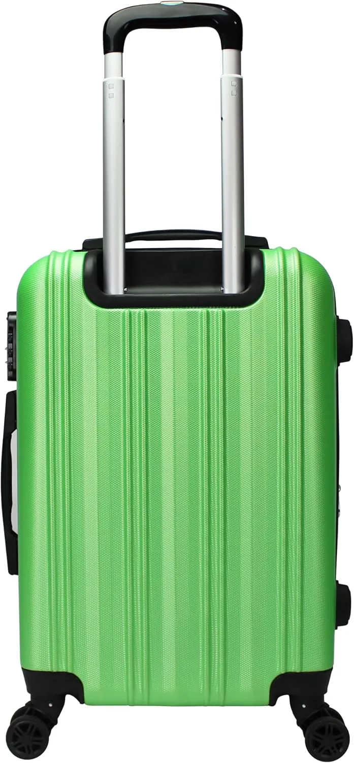 World Traveler Kemyer Quest Hardside Lightweight Expandable Spinner Suitcase Luggage, Green, 20-inch