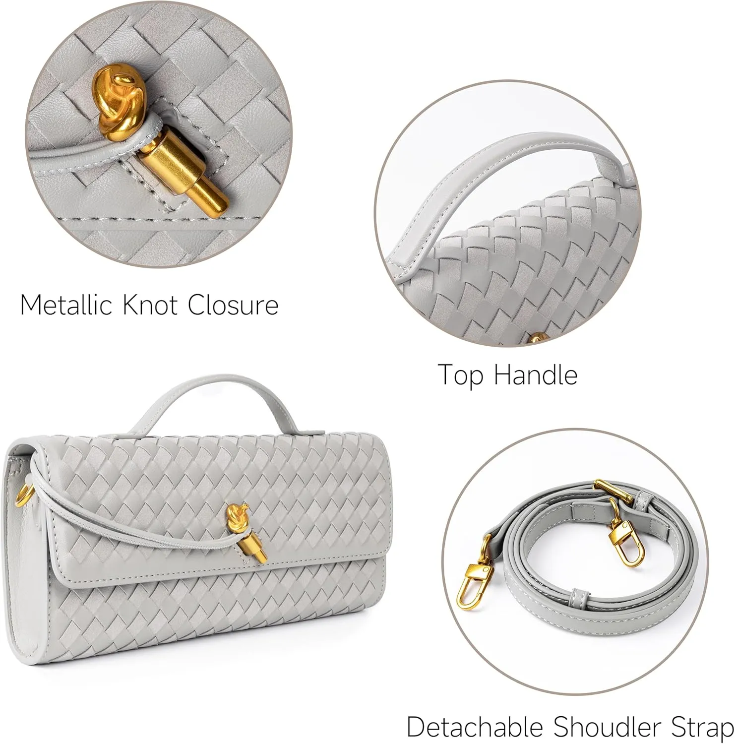 Woven Purse For Women Evening Clutch Woven Leather Handbags Crossbody Bag Suede Purse Formal Evening bag