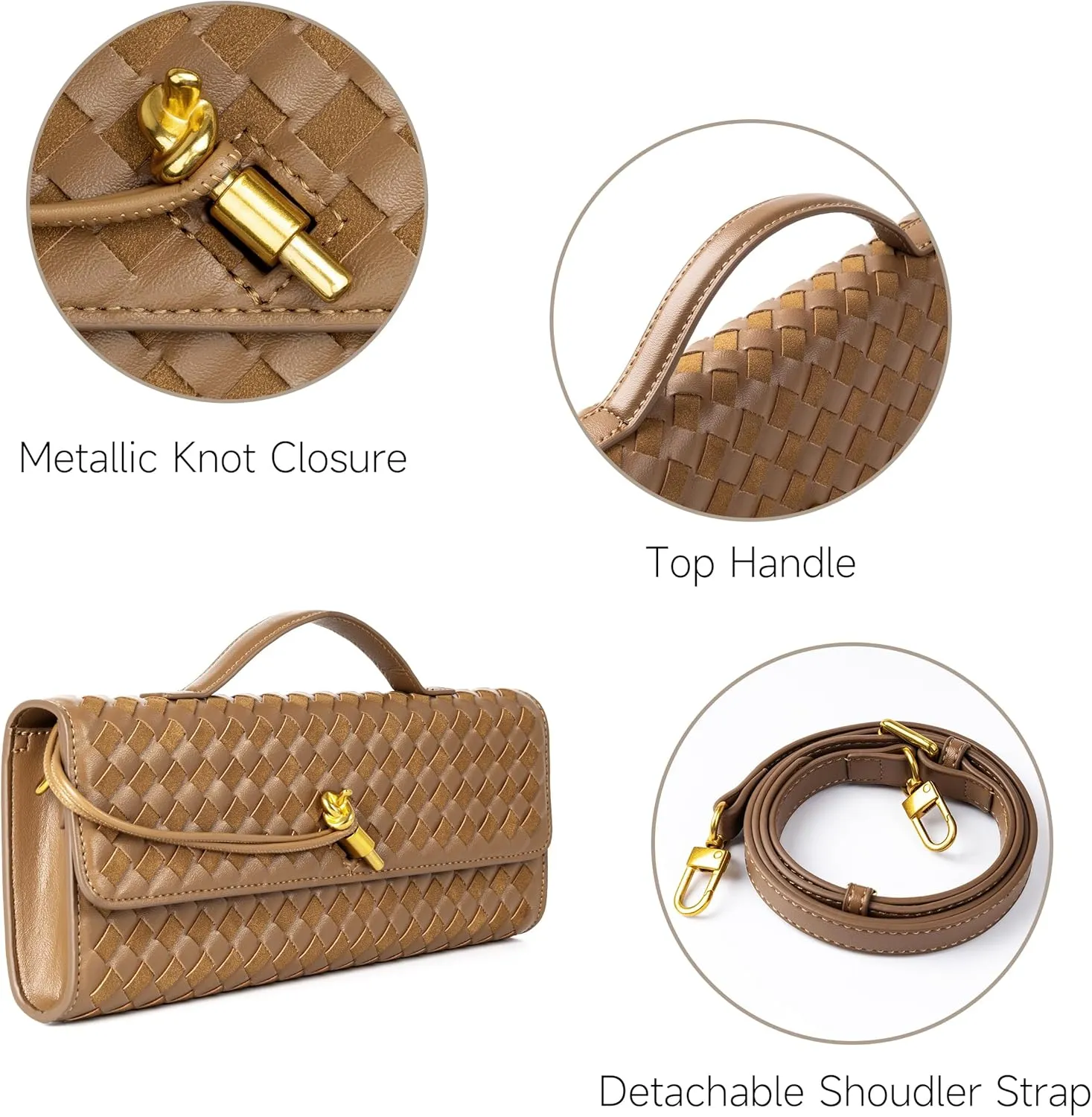 Woven Purse For Women Evening Clutch Woven Leather Handbags Crossbody Bag Suede Purse Formal Evening bag