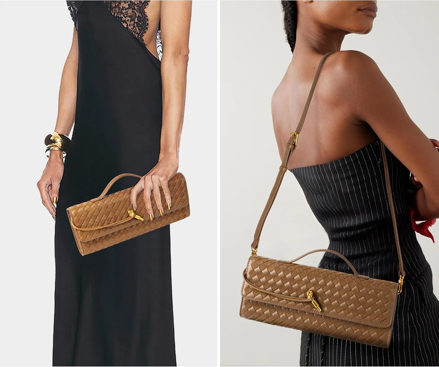 Woven Purse For Women Evening Clutch Woven Leather Handbags Crossbody Bag Suede Purse Formal Evening bag