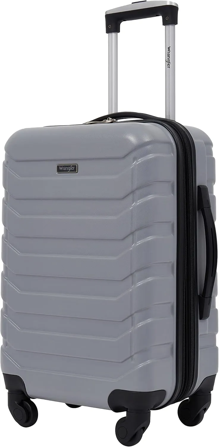 Wrangler Elysium Luggage & Packing Cubes, Shark, 4 Piece Set