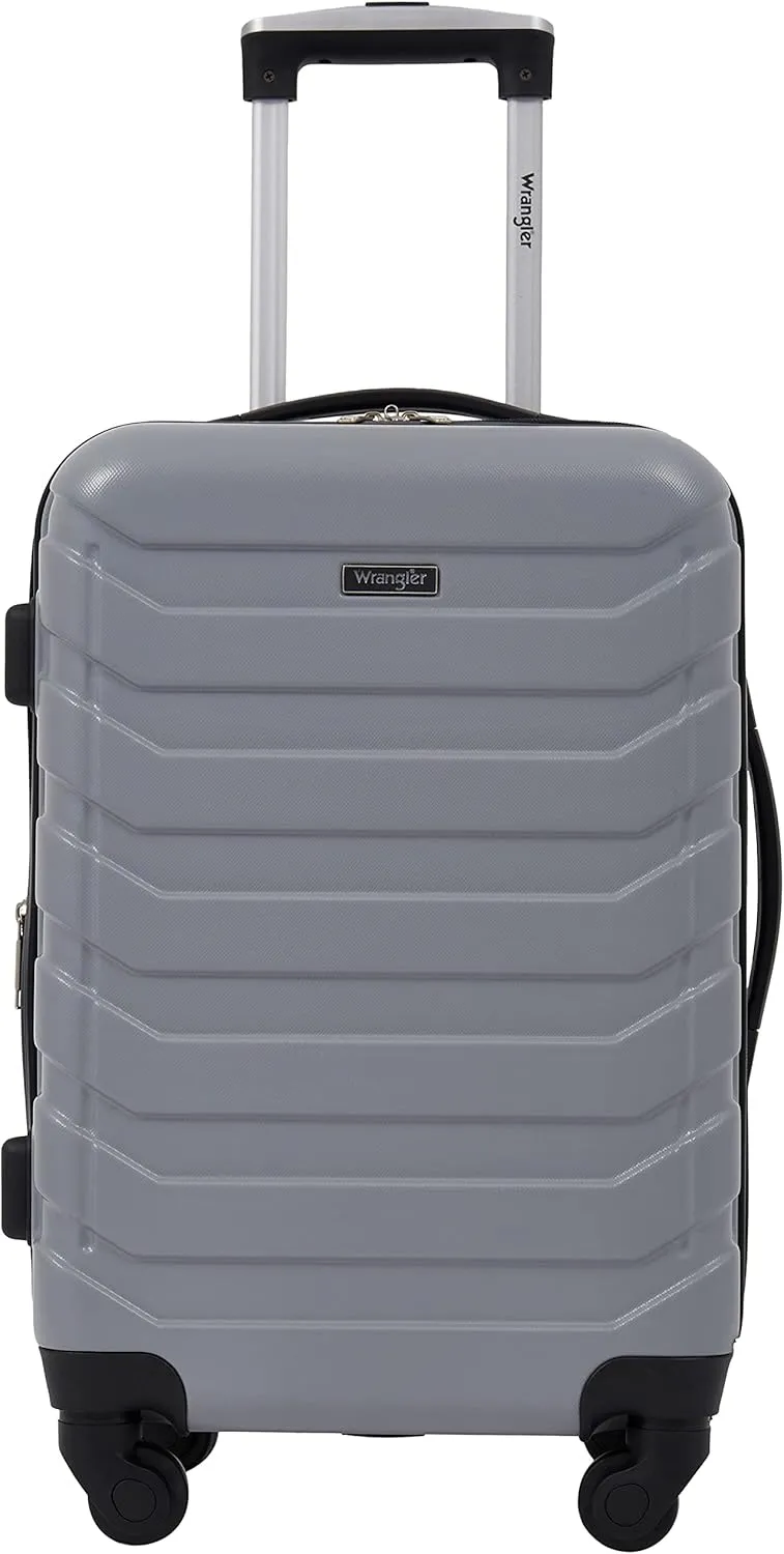 Wrangler Elysium Luggage & Packing Cubes, Shark, 4 Piece Set
