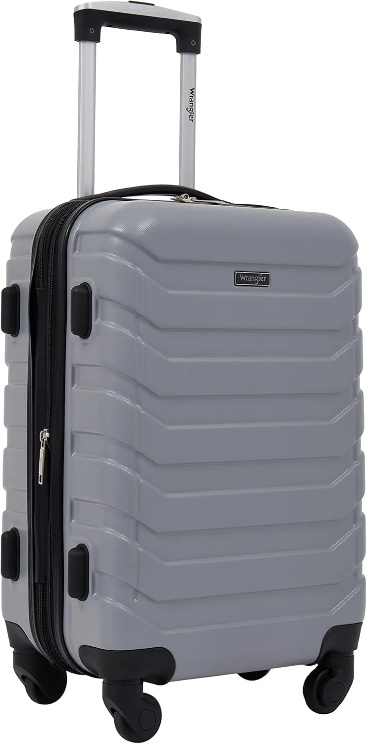 Wrangler Elysium Luggage & Packing Cubes, Shark, 4 Piece Set