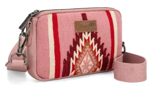 Wrangler Mini Crossbody Purse for Women Western Aztec Clutch Designer Tapestry Shoulder Handbags
