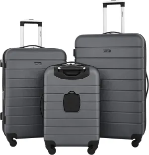 Wrangler Smart Luggage Cup Holder and USB Port, Quiet Shade, 3 Piece Set