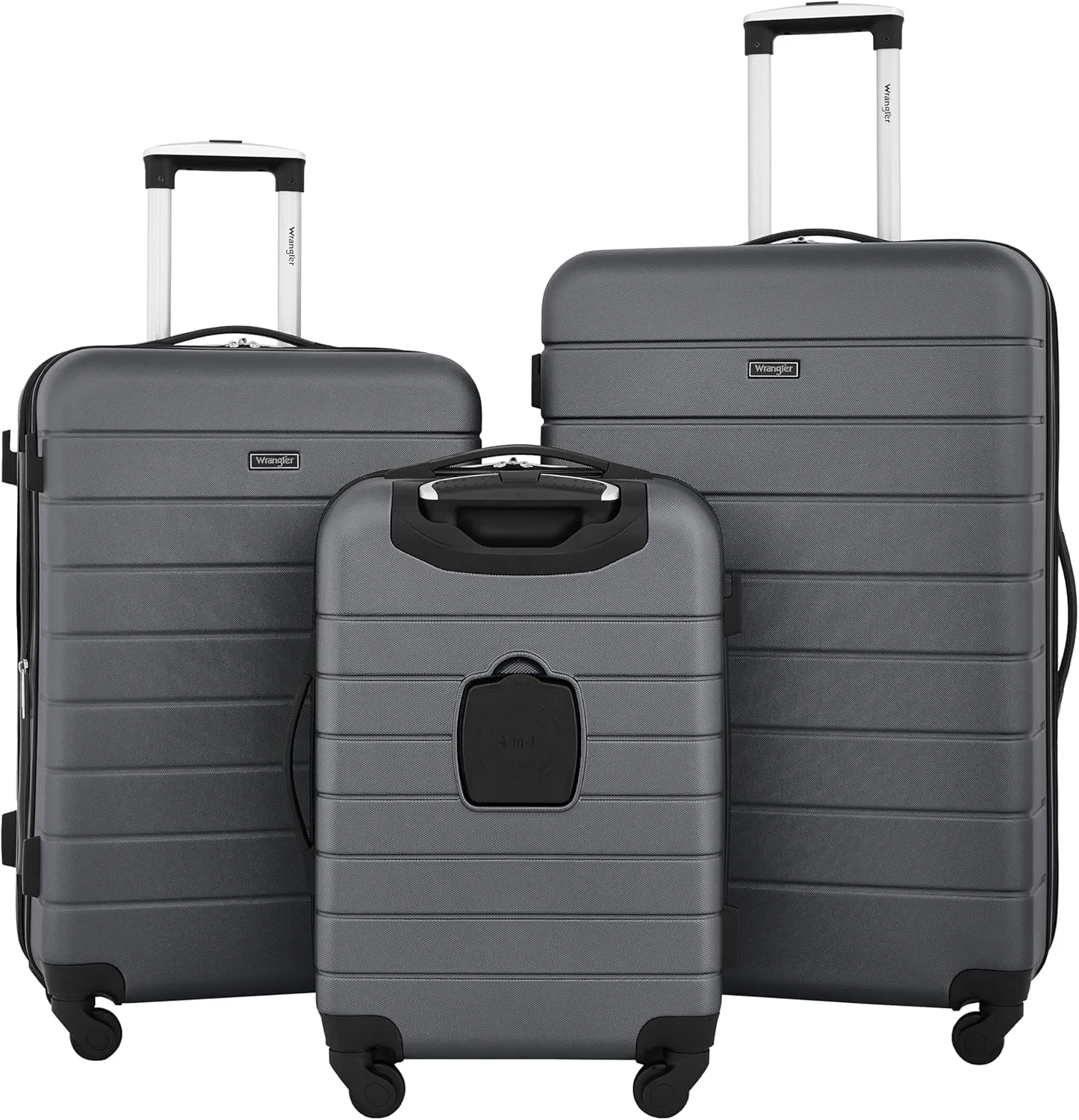Wrangler Smart Luggage Cup Holder and USB Port, Quiet Shade, 3 Piece Set