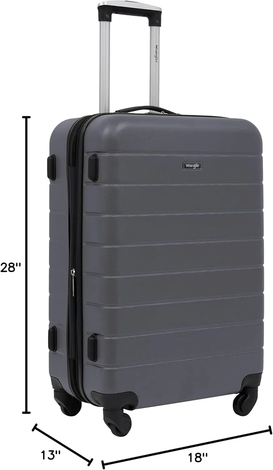 Wrangler Smart Luggage Cup Holder and USB Port, Quiet Shade, 3 Piece Set