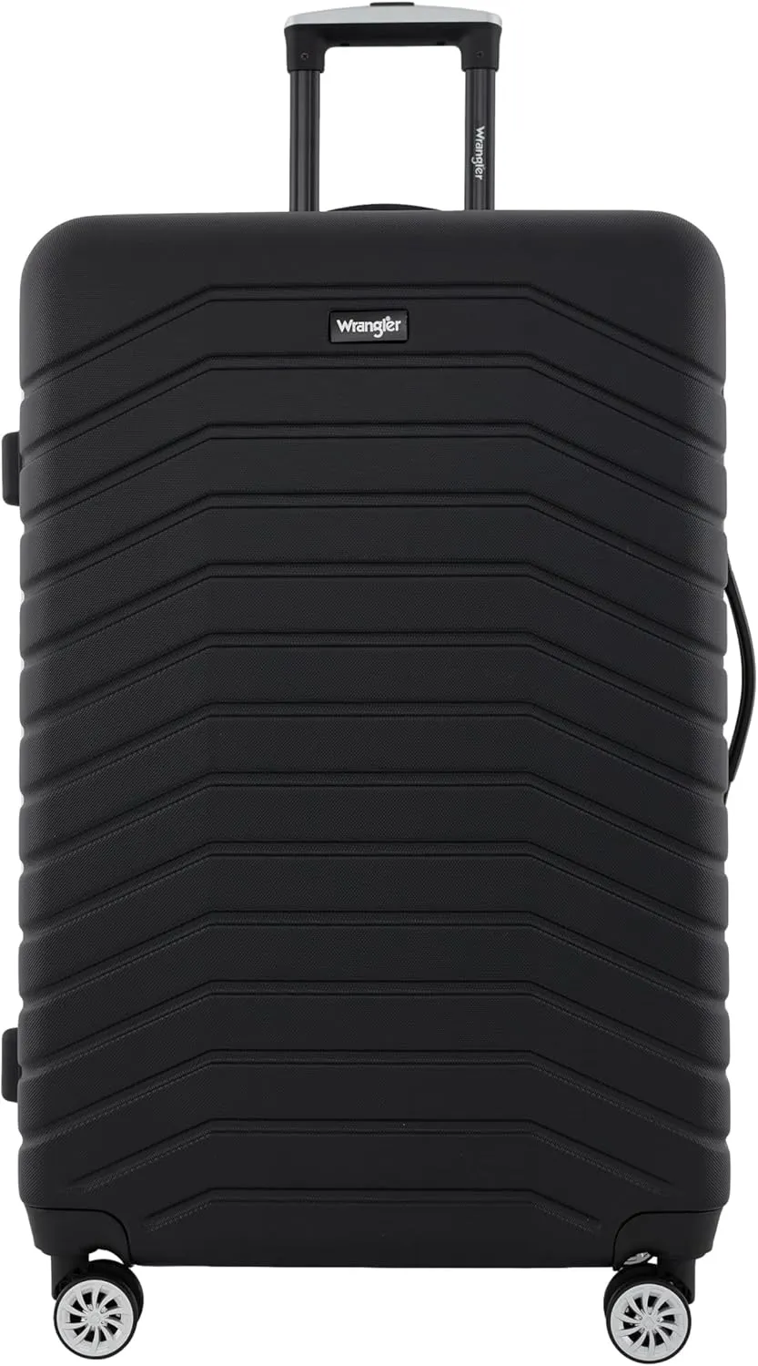 Wrangler Tahoe 3 Piece Spinner Luggage Set, Black, 7143 Cubic inches