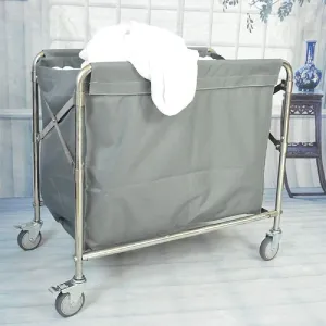 W?schekorbwagen W?schesortierwagen mit Rollen Kommerzieller W?schekorbwagen mit abnehmbaren Taschen für Hotels