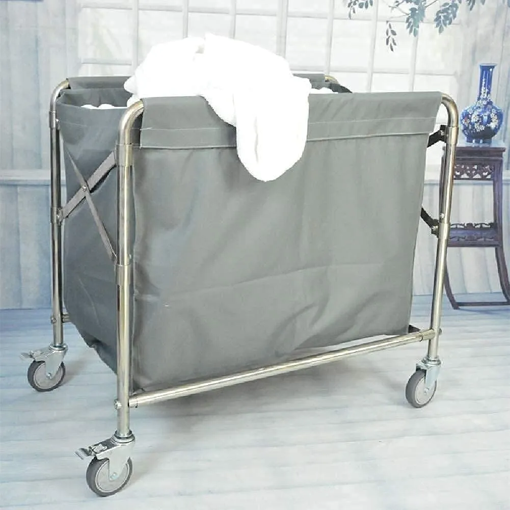 W?schekorbwagen W?schesortierwagen mit Rollen Kommerzieller W?schekorbwagen mit abnehmbaren Taschen für Hotels