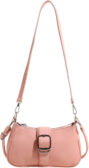 Y2K Style Trendy Purse with Buckle Detail, Punk Hobo Clutch Purse Bag, Ideal for Outings