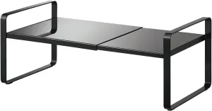 Yamazaki Home Tower Expandable Support Rack - Kitchen Storage Shelf Organizer - Small - Steel