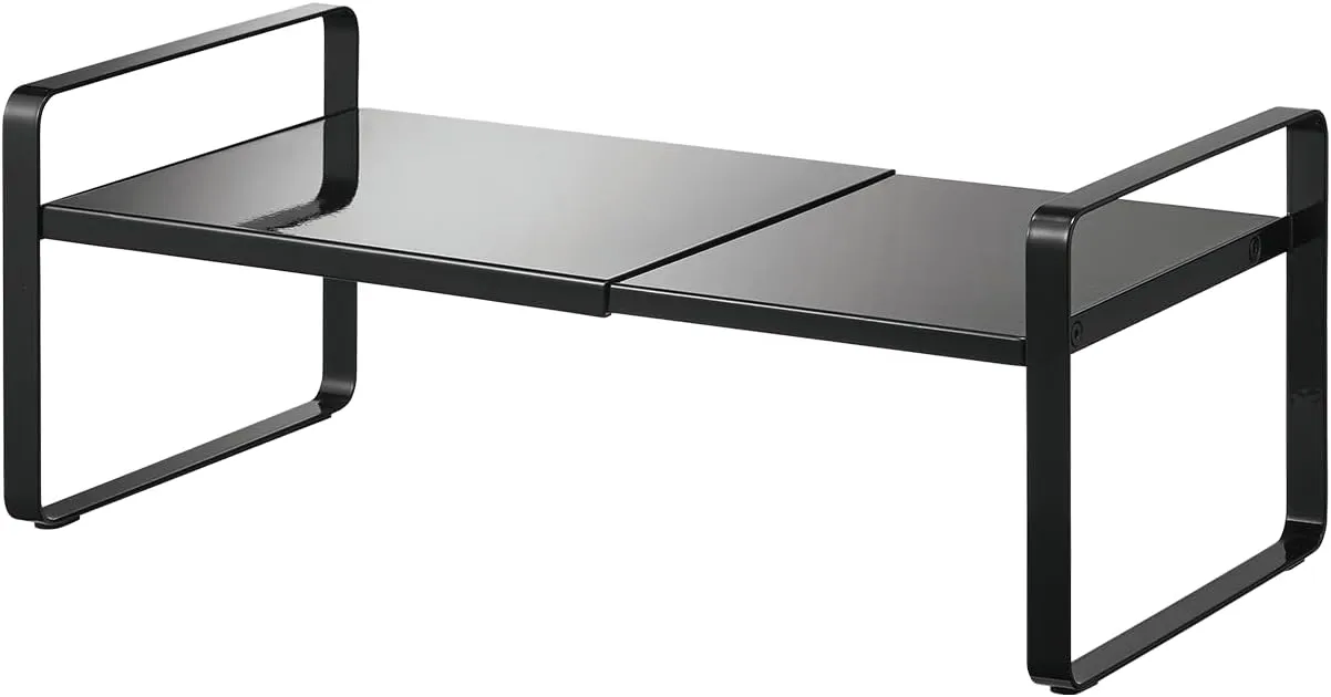 Yamazaki Home Tower Expandable Support Rack - Kitchen Storage Shelf Organizer - Small - Steel
