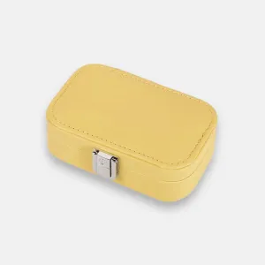 Yellow Mini Travel Rectangle Jewellery Box
