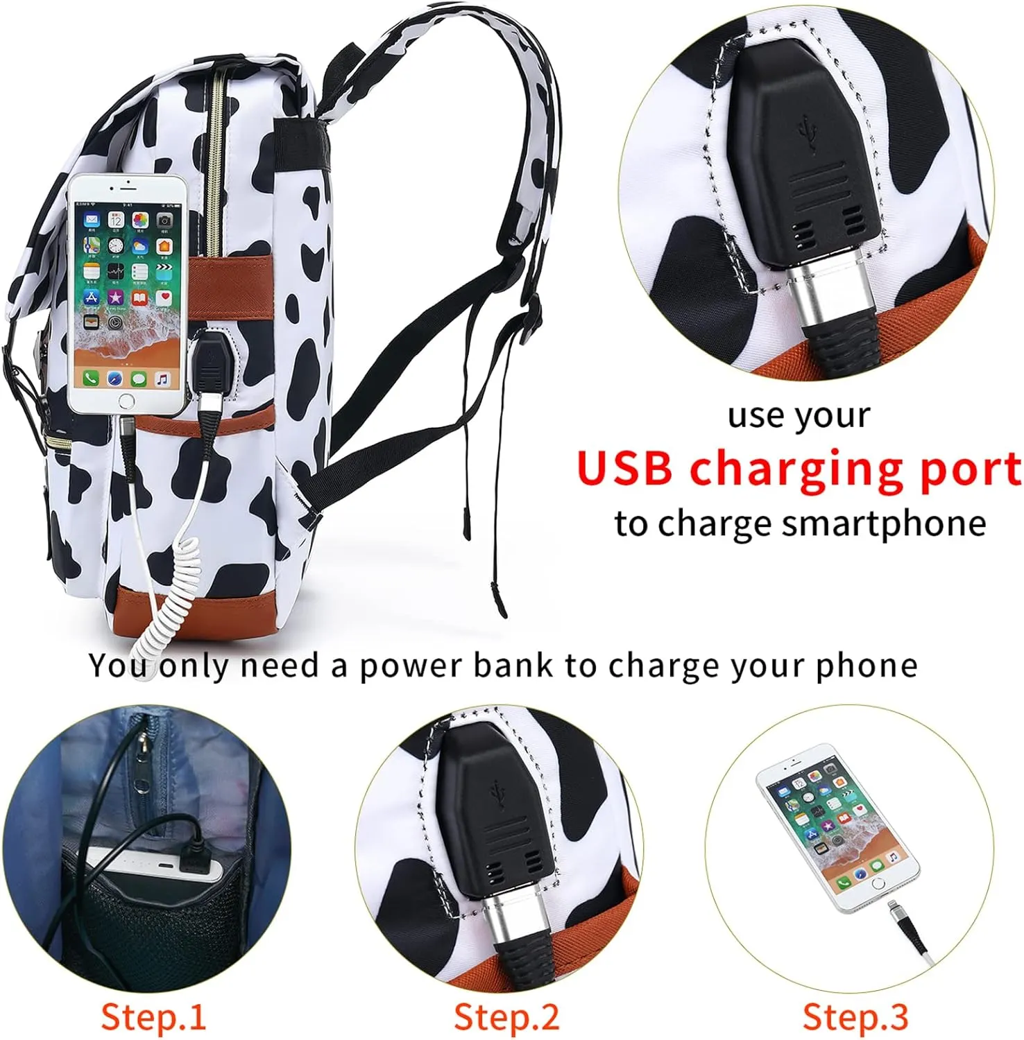 YGR Floral Laptop Backpack for Women, Female, School, Travel, Business, Outdoor Sports, Office, Work