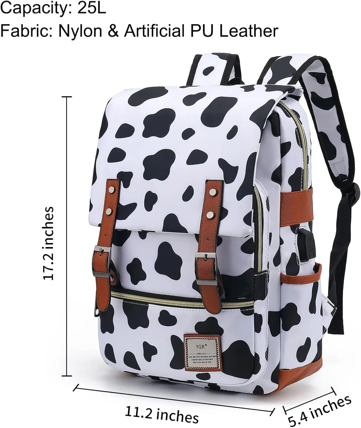 YGR Floral Laptop Backpack for Women, Female, School, Travel, Business, Outdoor Sports, Office, Work