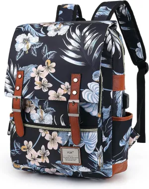 YGR Floral Laptop Backpack for Women, Female, School, Travel, Business, Outdoor Sports, Office, Work