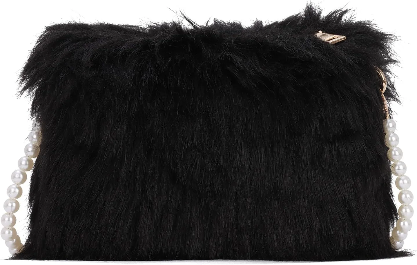 Ynport Faux Fur Bag for Women Fuzzy Evening Clutch Fluffy Feather Shoulder Purse Small Cute Furry Phone Crossbody Handbags