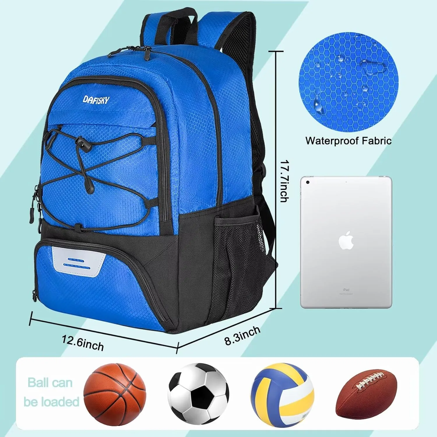 Youth Soccer Backpack - Soccer Bag with Shoes and Ball Compartment Sports Bag for Basketball Volleyball Football