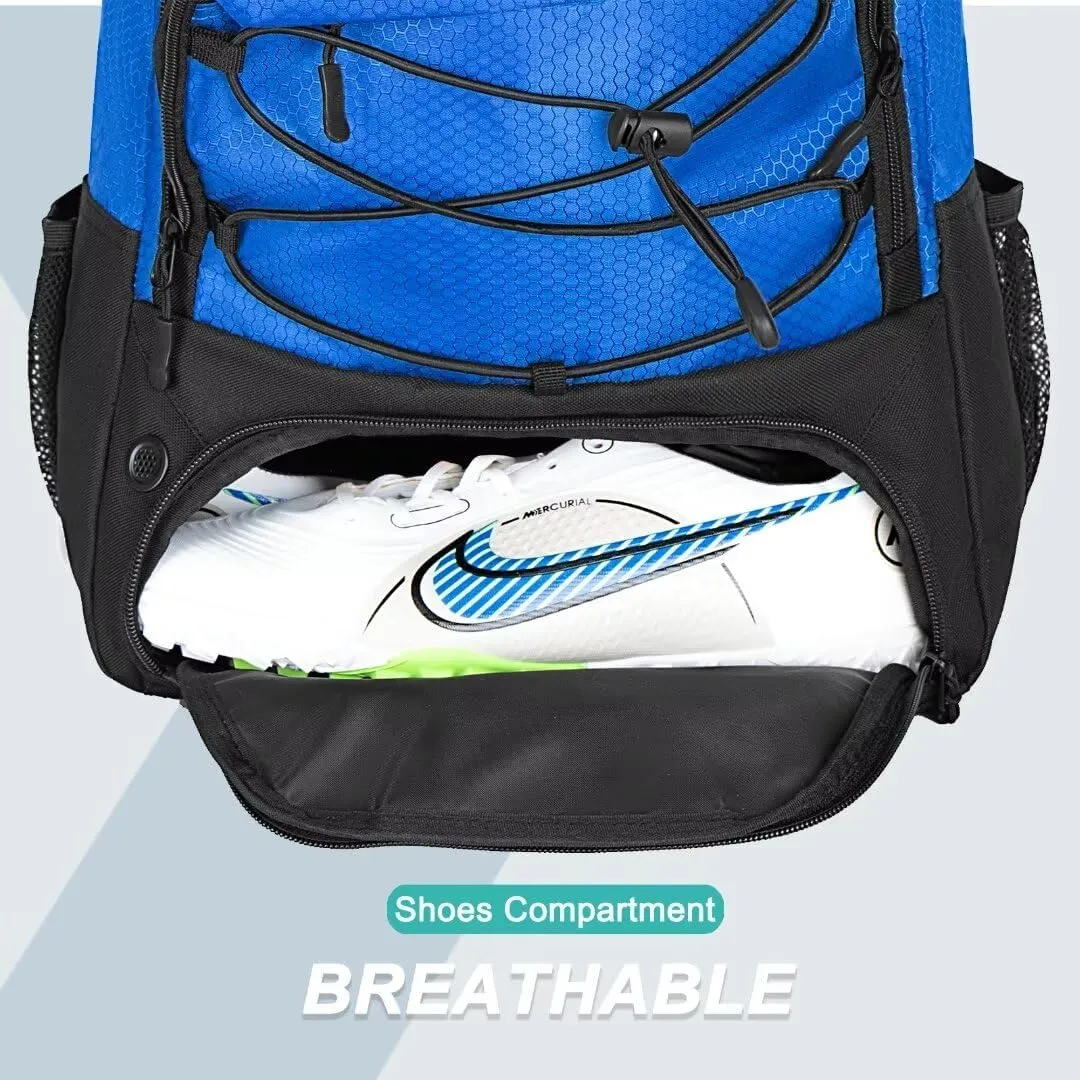 Youth Soccer Backpack - Soccer Bag with Shoes and Ball Compartment Sports Bag for Basketball Volleyball Football