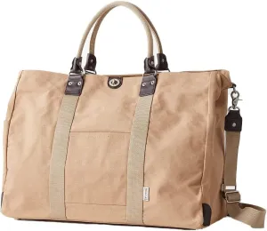 Yubi HANPU KOUBOU Duffel Bag for Travel Travel Bag for Men Women Canvas Duffel Bag Weekend Gym Bag Medium Size 3X84 (Beige)